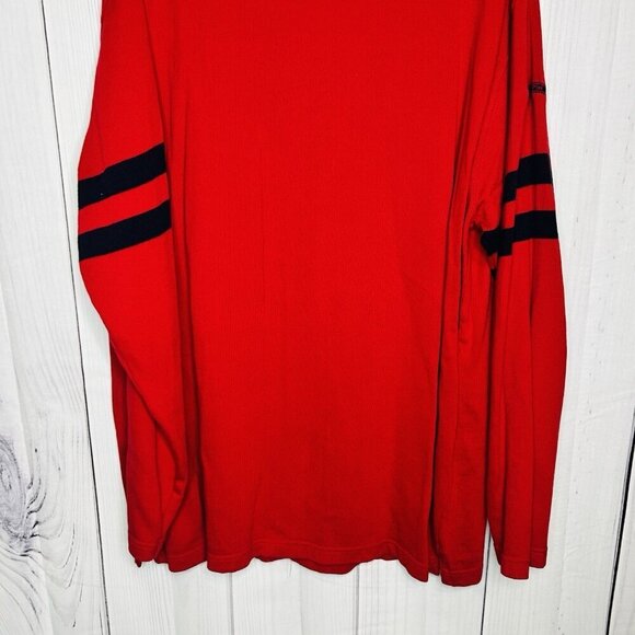 Vintage Chaps Ralph Lauren Ribbed Pullover Sweater Top Sz XXL V-Neck Red Cotton - Picture 8 of 8